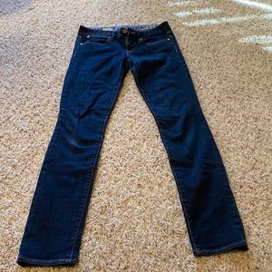 Women’s dark wash skinny 1969 jeans.